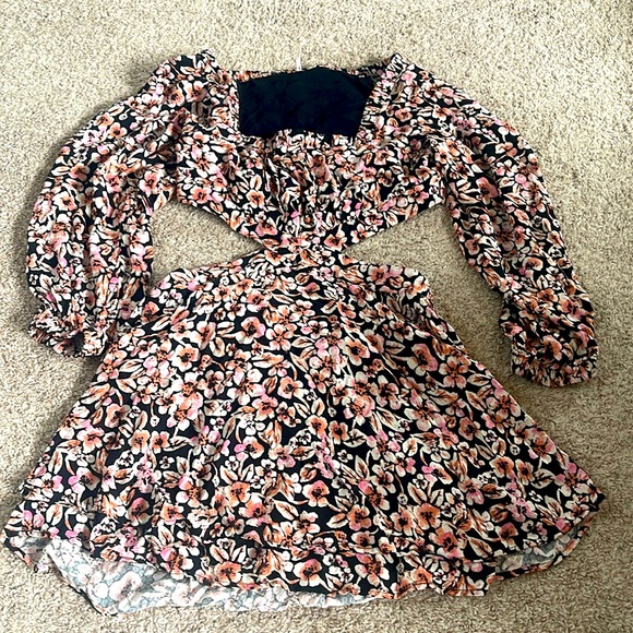 Free people flower print open side dress - Picture 1 of 8